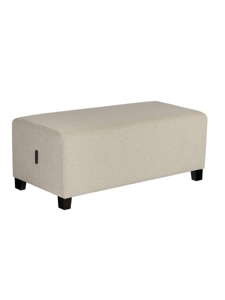 2-seater Beige Sahara pouffe - HIZIA