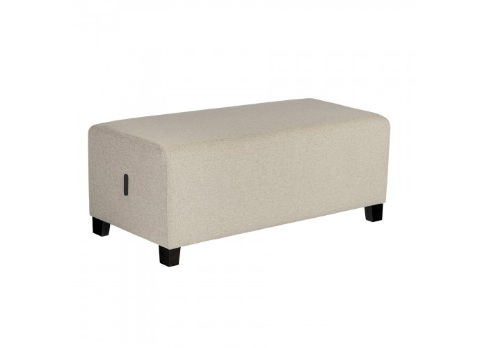 2-seater Beige Sahara pouffe - HIZIA