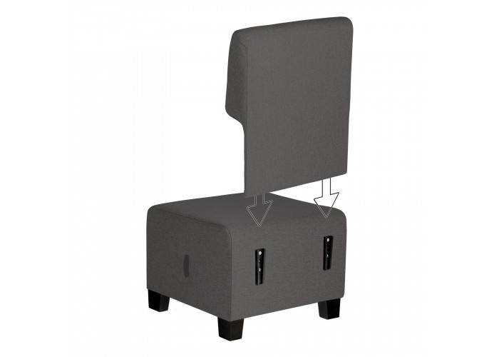 Canapé 1 place Gris Anthracite - HIZIA