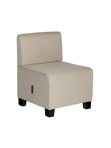 1-seater Sofa Beige Sahara - HIZIA