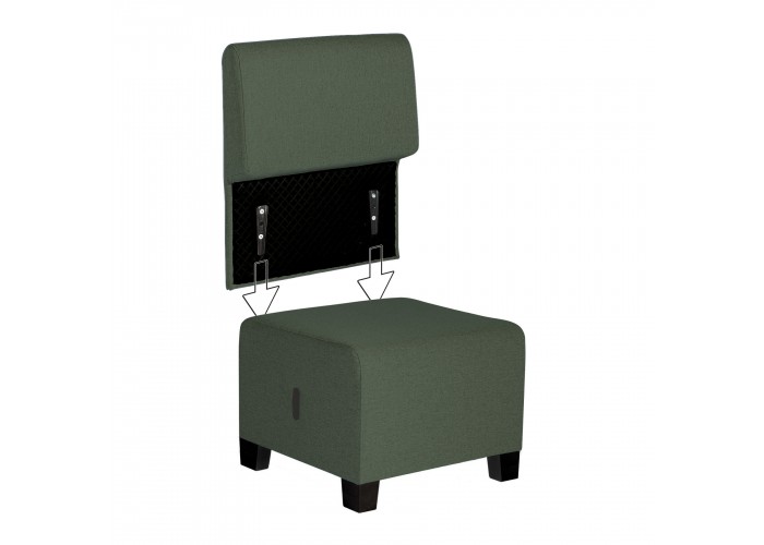 1-seater Sofa Forest green - HIZIA