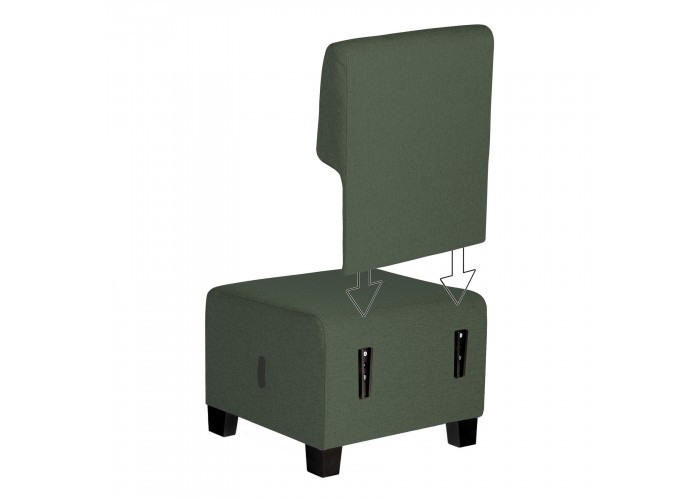 1-seater Sofa Forest green - HIZIA