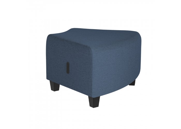 Pouf angolare a 1 posto Blue Denim - HIZIA