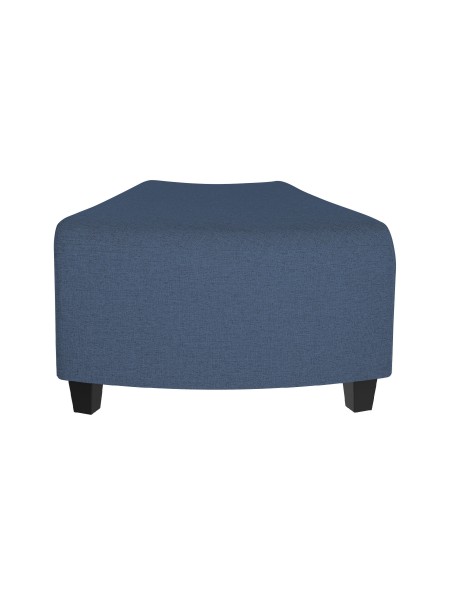 Blue Denim 1-seater angular pouffe - HIZIA