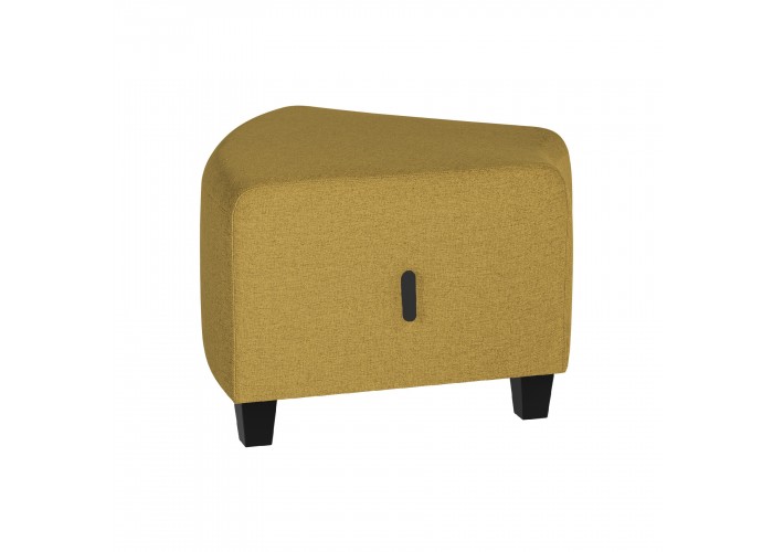 1-seater angular pouffe Saffron Yellow - HIZIA
