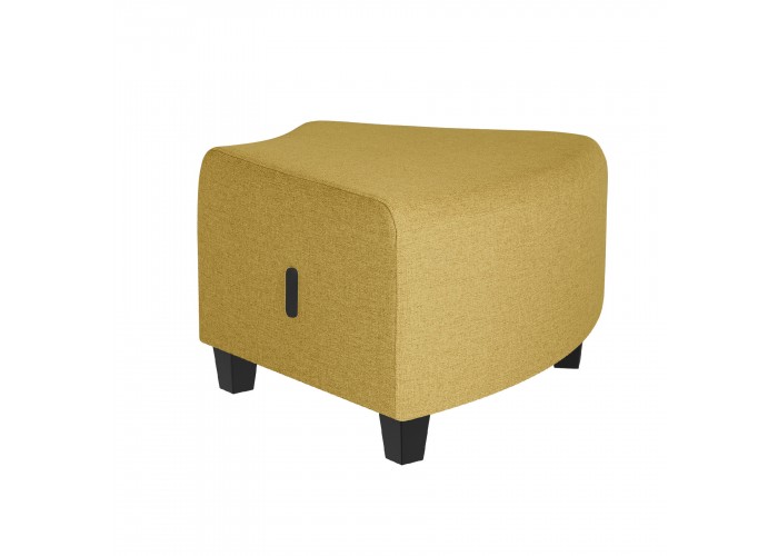 1-seater angular pouffe Saffron Yellow - HIZIA