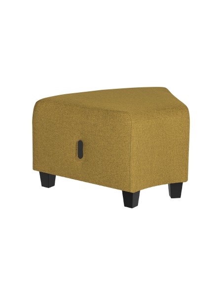 1-seater angular pouffe Saffron Yellow - HIZIA