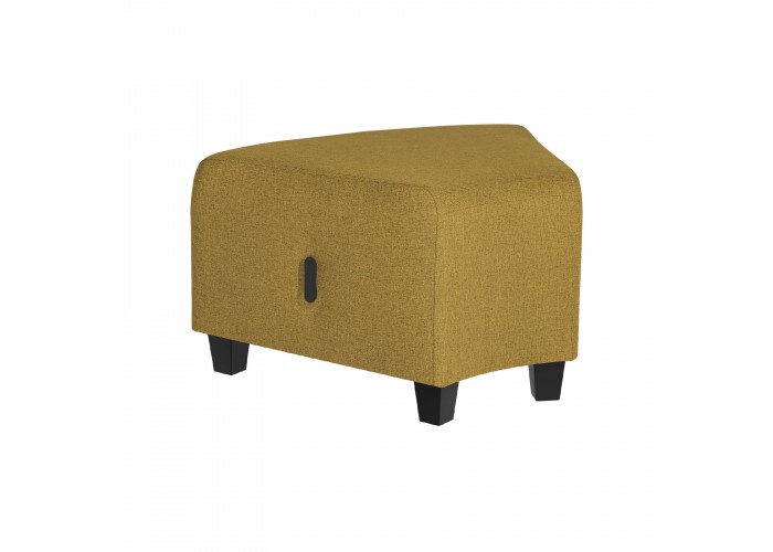 1-seater angular pouffe Saffron Yellow - HIZIA