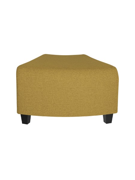 1-seater angular pouffe Saffron Yellow - HIZIA