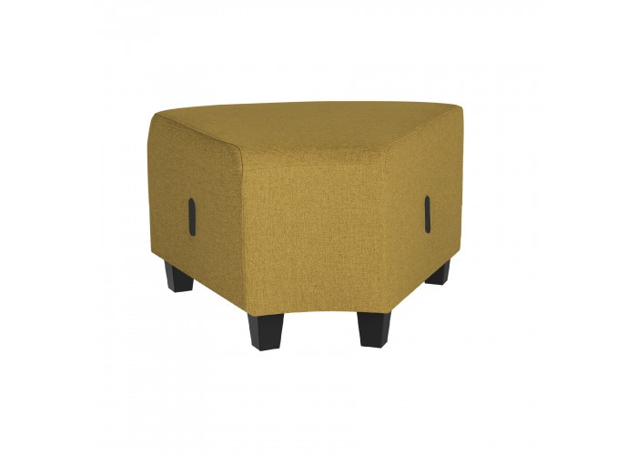 1-seater angular pouffe Saffron Yellow - HIZIA