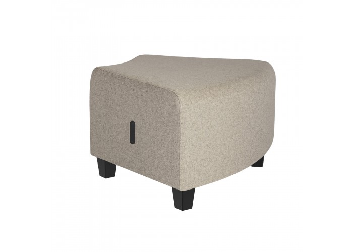 Pouf angulaire 1 place Beige Sahara - HIZIA