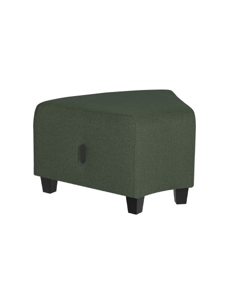1-seater angular pouffe Forest green - HIZIA