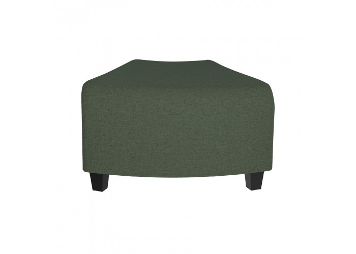 1-seater angular pouffe Forest green - HIZIA