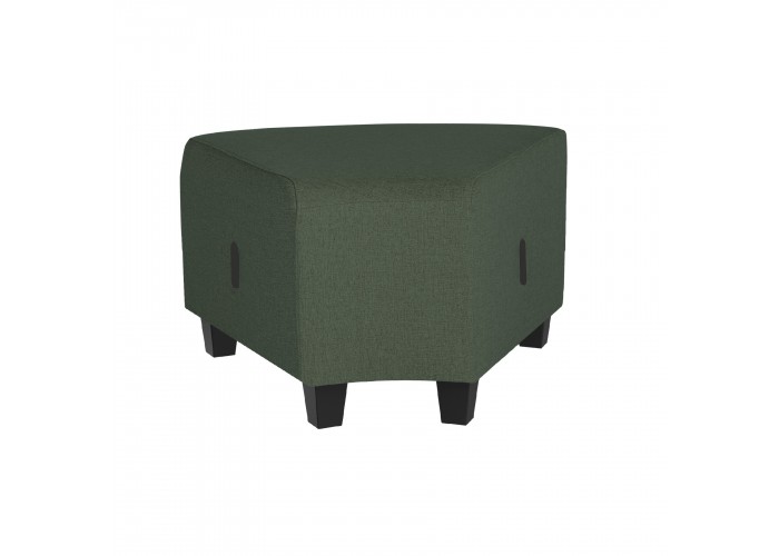 1-seater angular pouffe Forest green - HIZIA