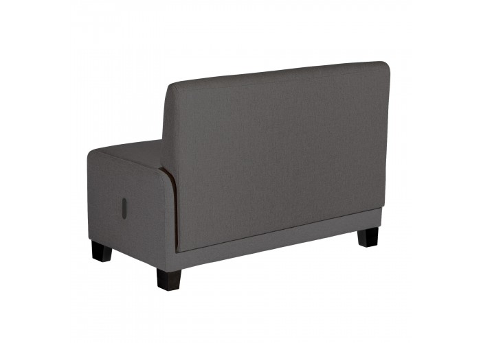 2-Sitzer-Sofa Grau Anthrazit - HIZIA