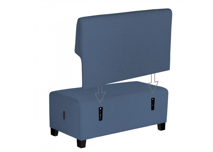 Divano a 2 posti Blue Denim - HIZIA