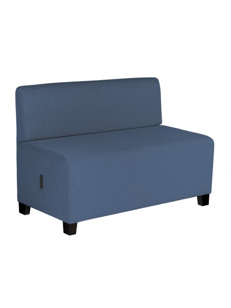 2-seater Sofa Blue Denim - HIZIA