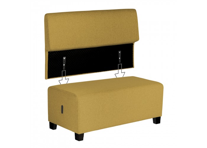 2-Sitzer-Sofa Safrangelb - HIZIA