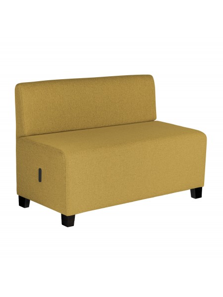 2-seater Sofa Saffron Yellow - HIZIA