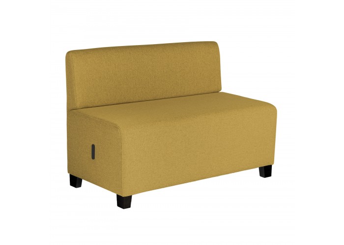 2-seater Sofa Saffron Yellow - HIZIA
