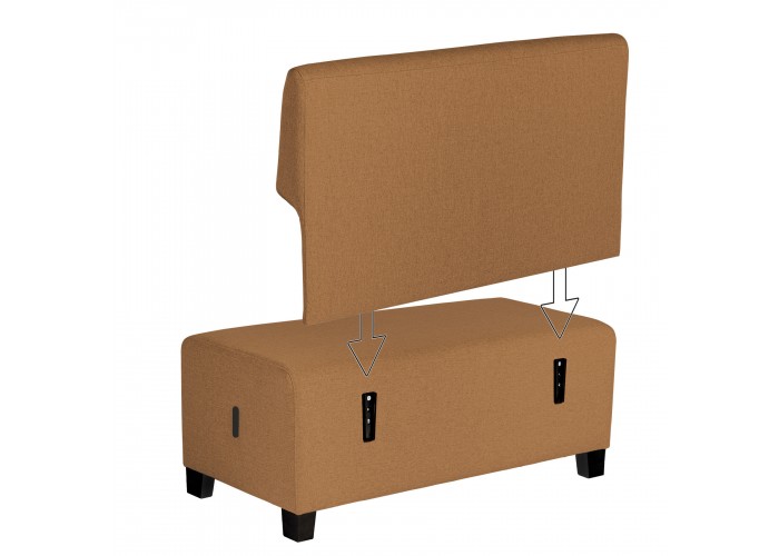 Canapé 2 places Terre de Sienne - HIZIA