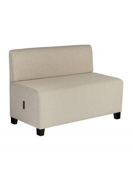 2-seater Sofa Beige Sahara - HIZIA