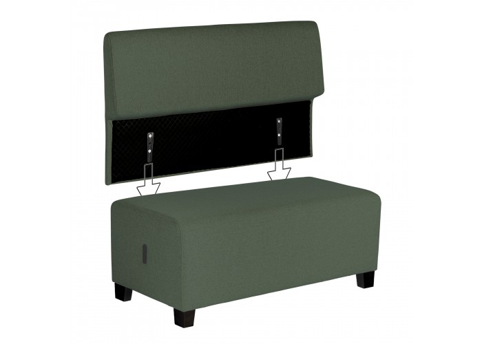 2-seater Sofa Forest green - HIZIA