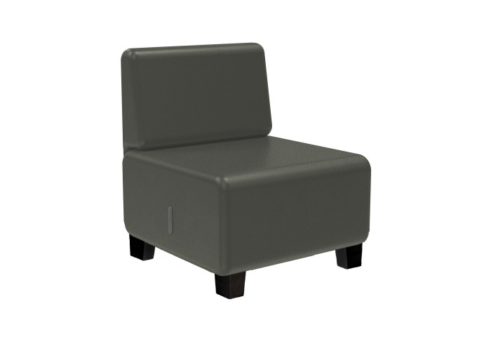 1-seater Sofa in Black Imitation Leather - HIZIA