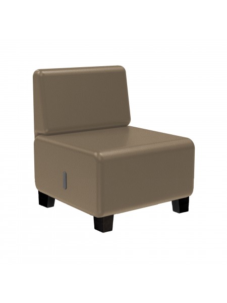 Sofa 1-sitzig Kunstleder Schwarz - HIZIA