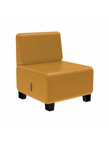 1-seater Sofa in Black Imitation Leather - HIZIA