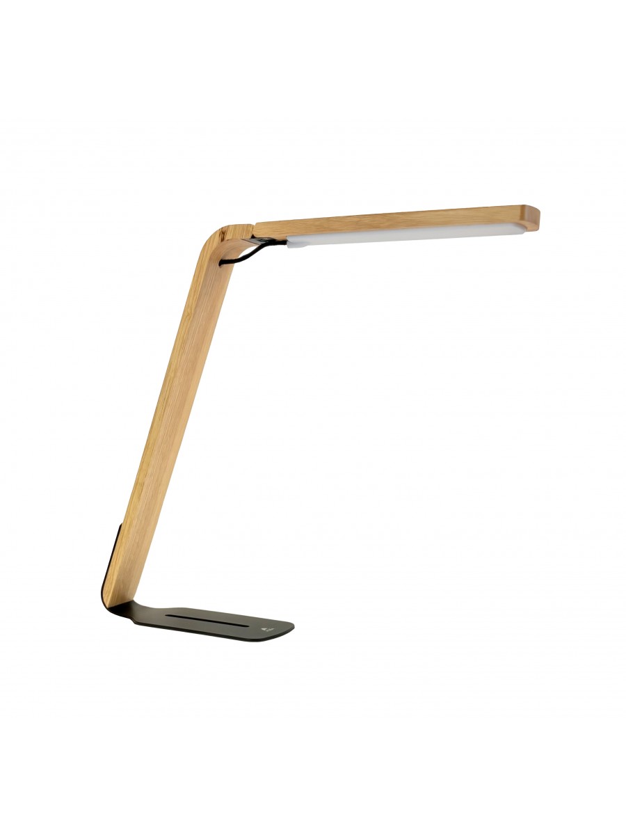 Lampe LED en bois et métal