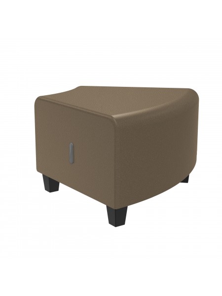 Pouf angulaire 1 place Similicuir Vert Avocat - HIZIA