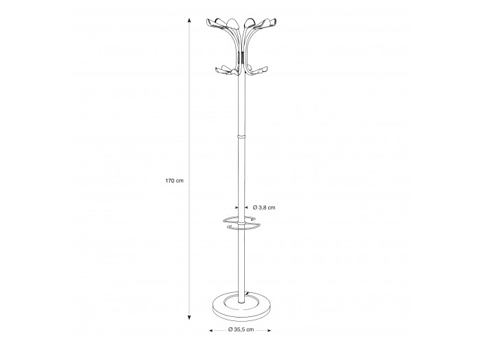 KLEIDERSTÄNDER CHROMY - CHROM - SCHWARZ