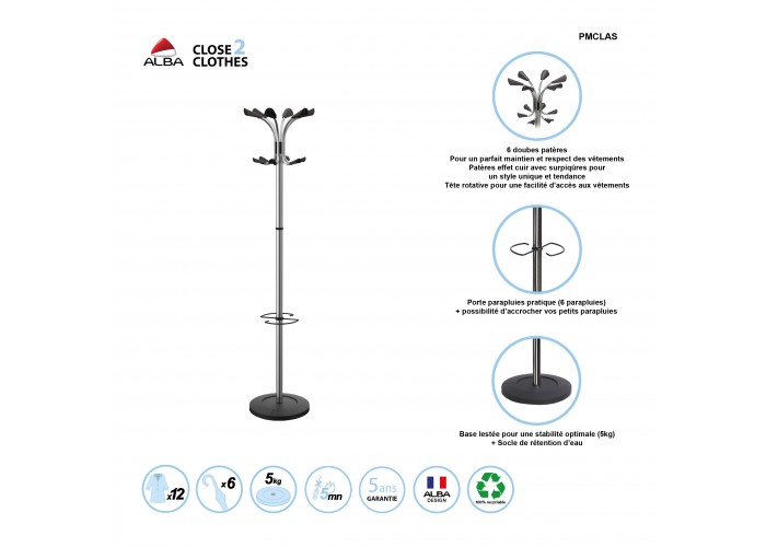COAT STAND CHROMY CHROME